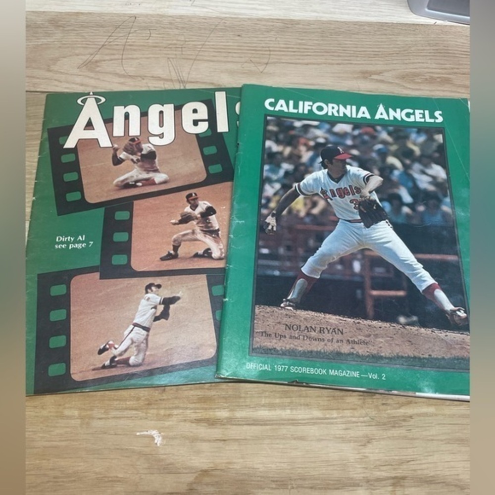 Two magazines baseball California Angels 1977 Nolan Ryan